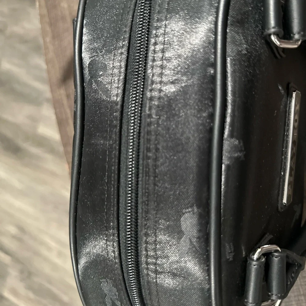 PLAYBOY Black Dome Satchel with White Piping - Picture 6 of 12